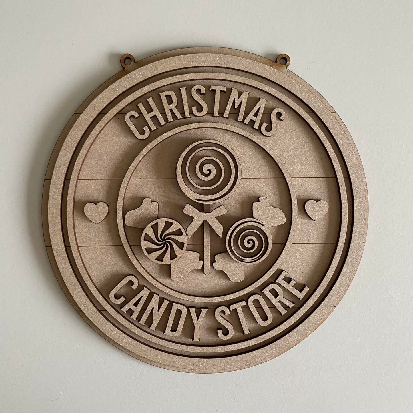 20cm Christmas Candy Store Sign