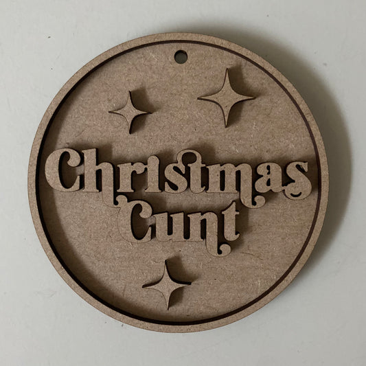 10cm Christmas Cunt Bauble