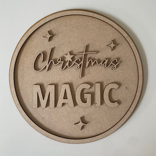 20cm Christmas Magic Sign