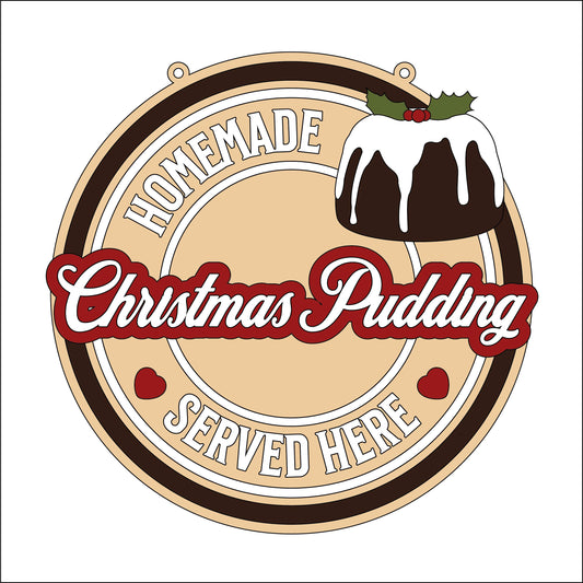 20cm Christmas Pudding Sign