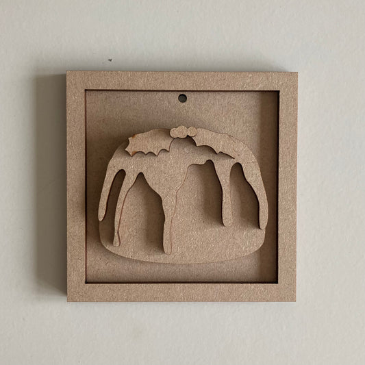 9cm Christmas Pudding Mini Frame