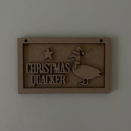 13cm Christmas Quacker Duck Mini Frame