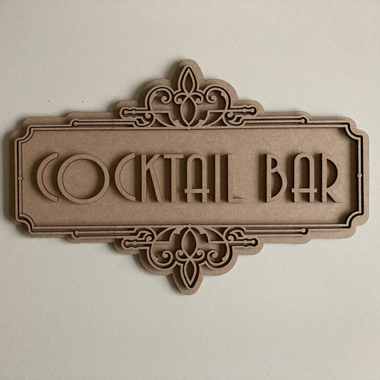 30cm Cocktail Bar Sign
