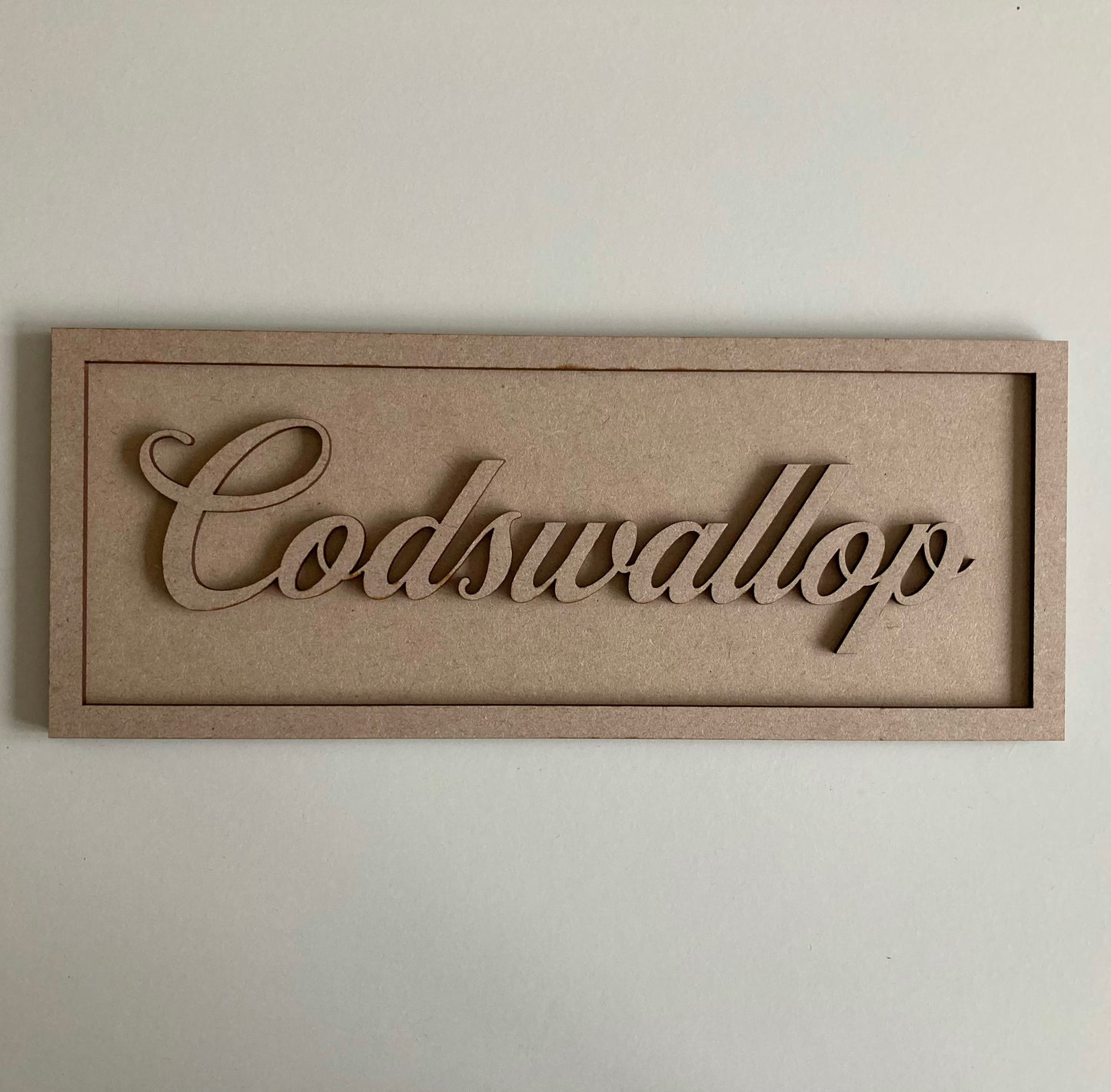 30cm Coswallop Rectangle Sign