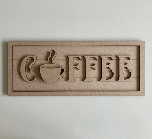 30cm Coffee Rectangle Sign