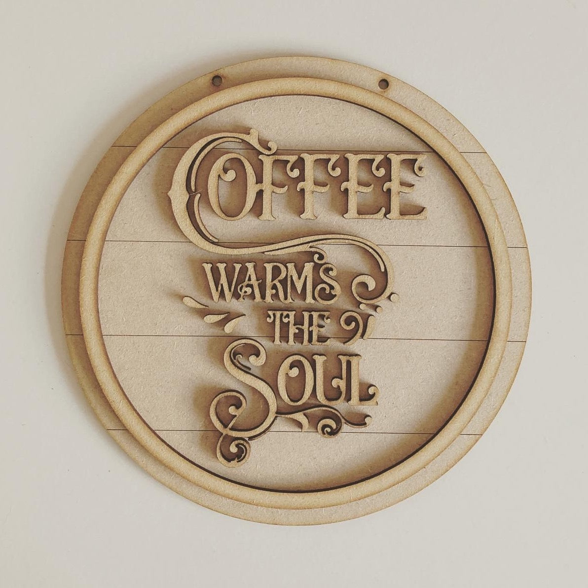 20cm Coffee Wams The Soul Sign