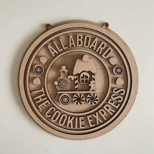 20cm All Aboard The Cookie Express Sign