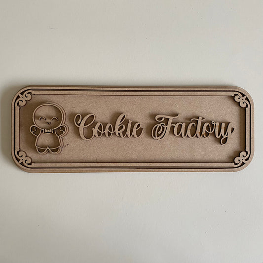 30cm Cookie factory Sign