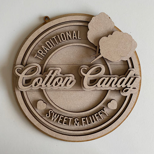 20cm Cotton Candy Sign