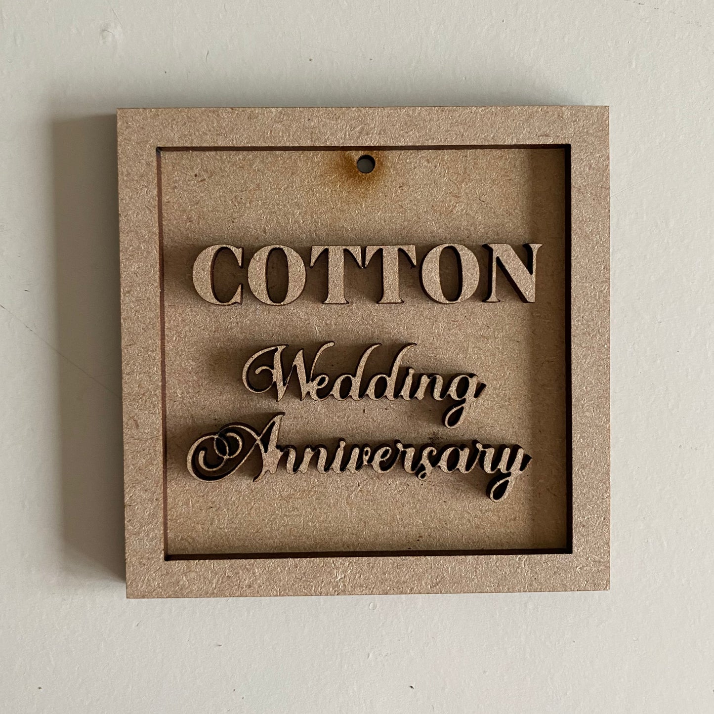 Cotton Wedding Anniversary Mini Frame