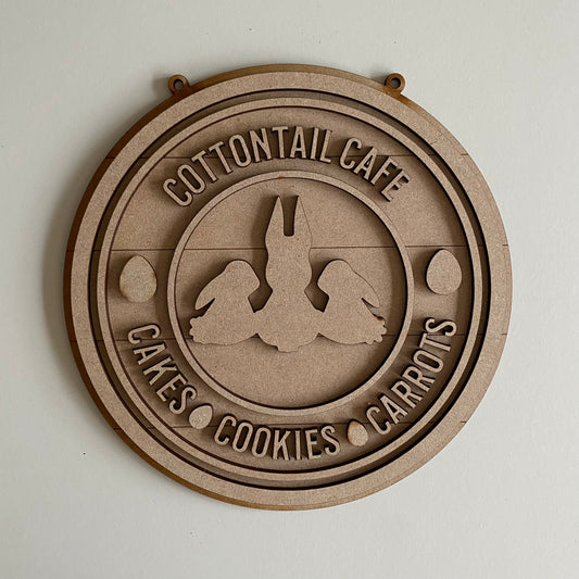 20cm Cottontail Cafe Sign