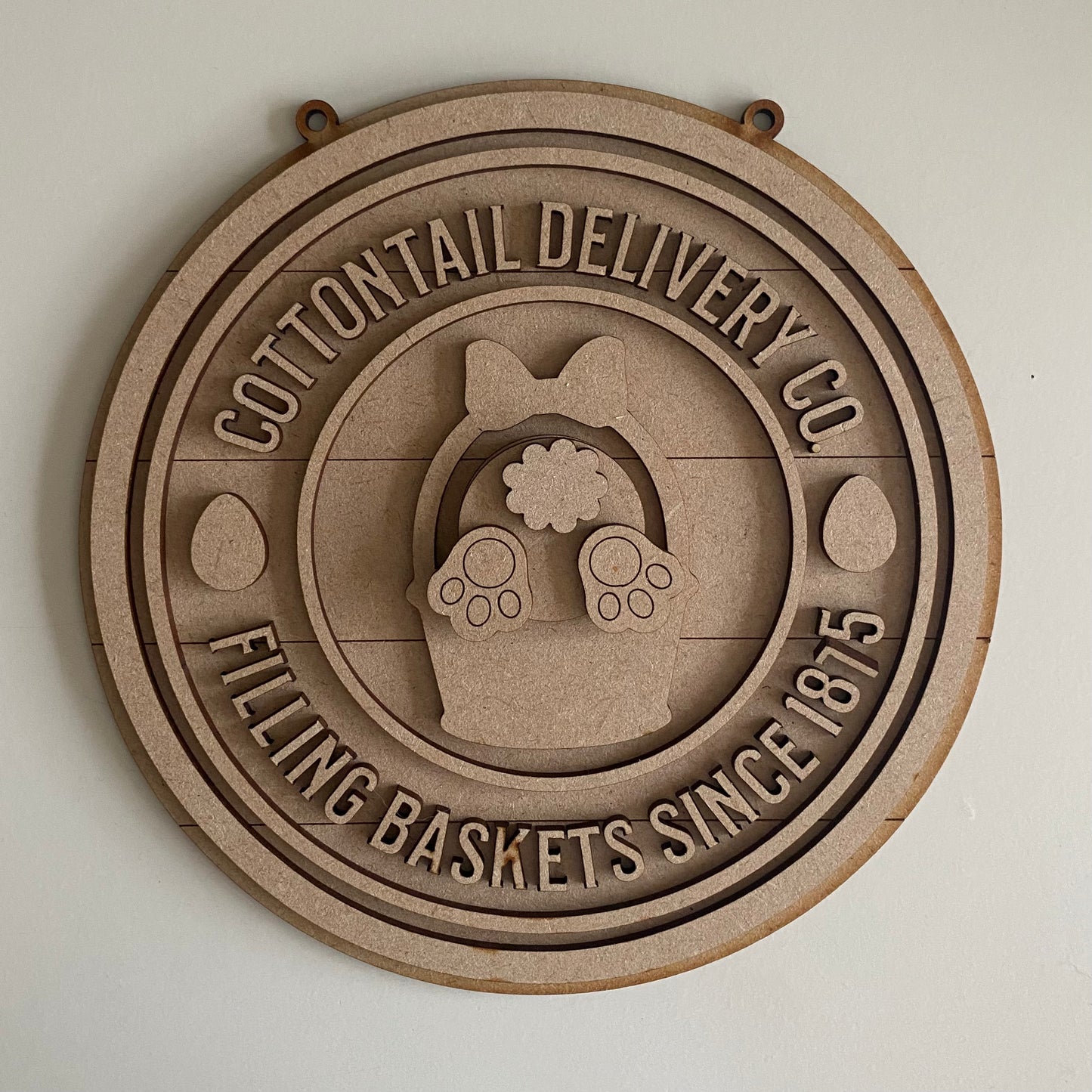 20cm Cottontail Delivery Co Sign