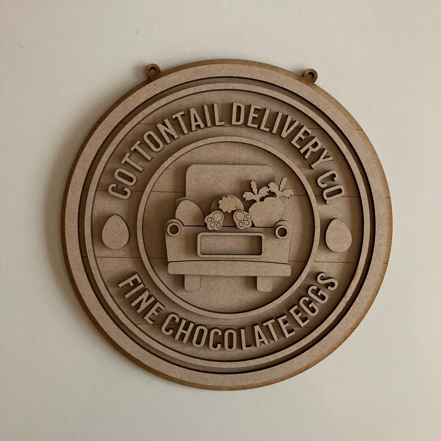 20cm Cottontail Delivery Co Sign