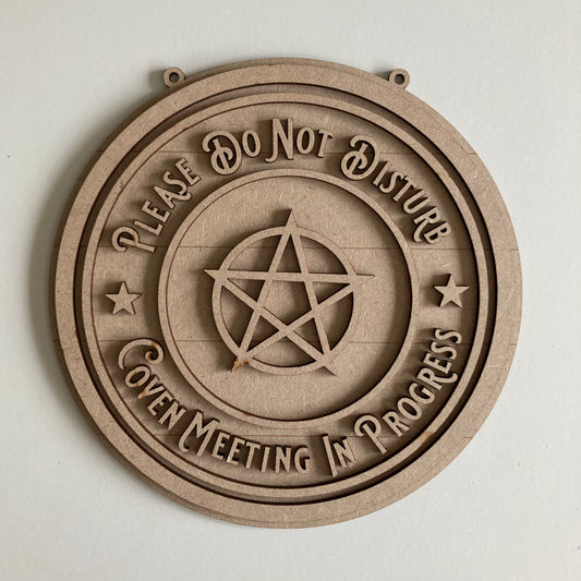20cm Coven Meeting Sign