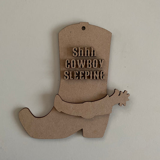 15cm Shhh Cowboy Sleeping Cowboy Boot Decoration