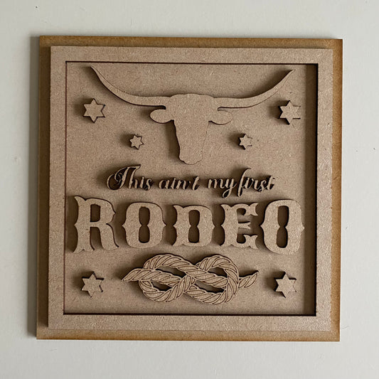 19cm This Ain't My First Rodeo Sign