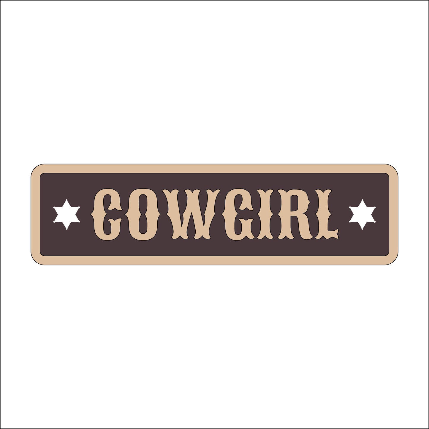30cm Cowgirl Sign