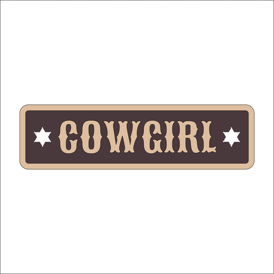30cm Cowgirl Sign