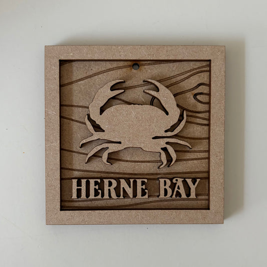 9cm Personalised Crab Mini Frame