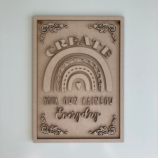 25cm Create Your Own Rainbow Everyday Sign