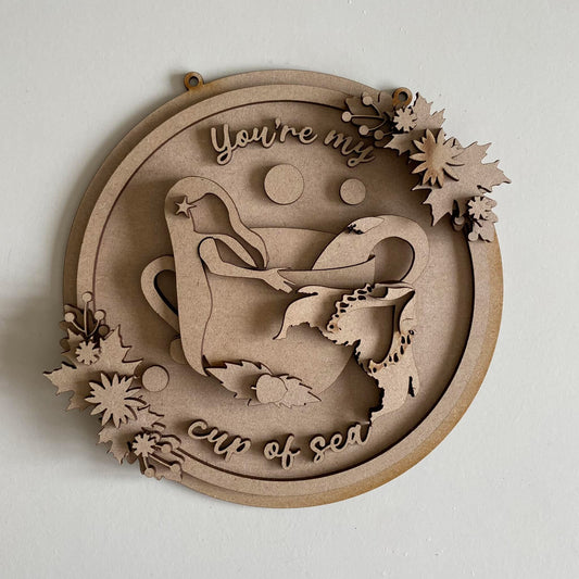 20cm Cup Of Sea Autumn Mermaid Sign