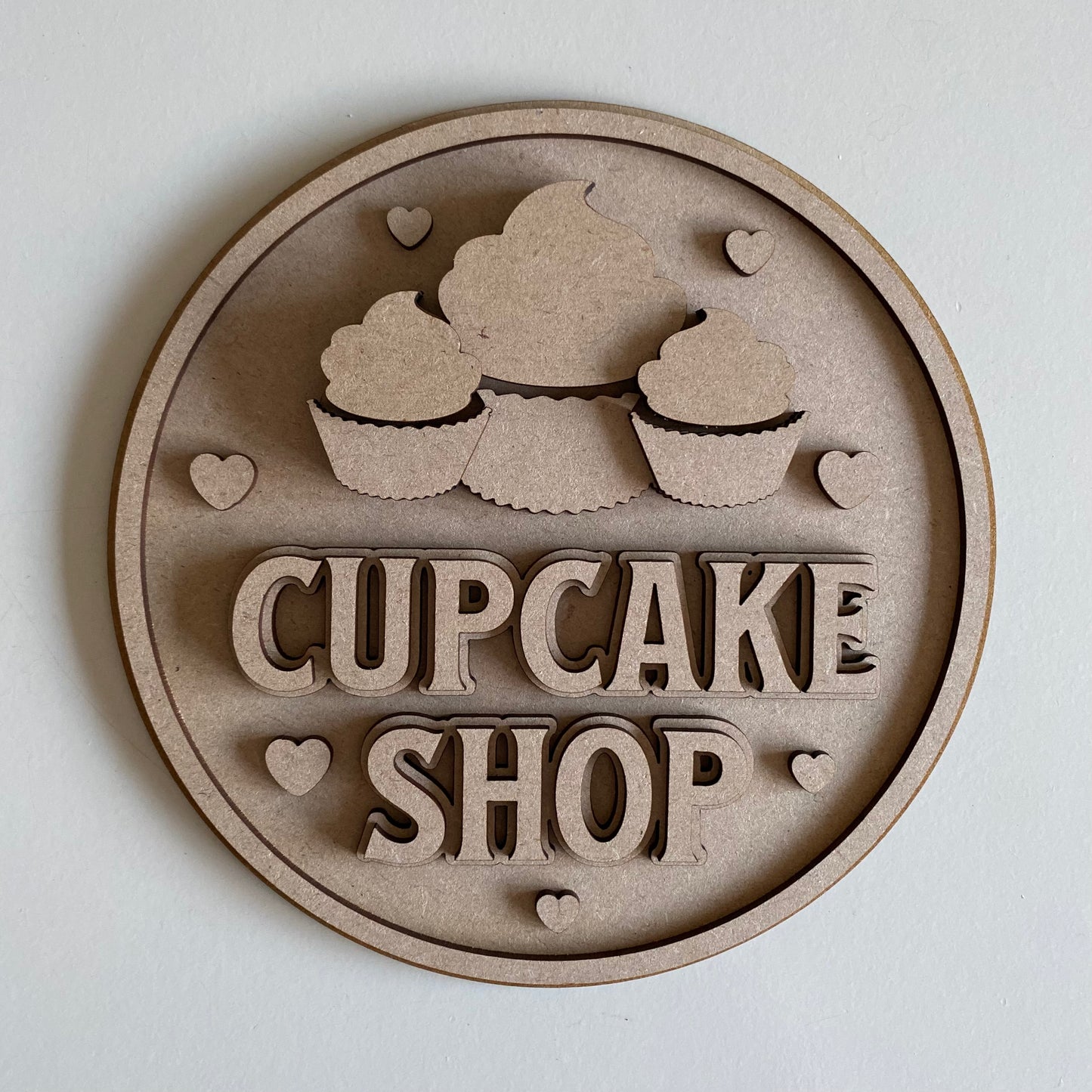 20cm Cupcake Shop Sign