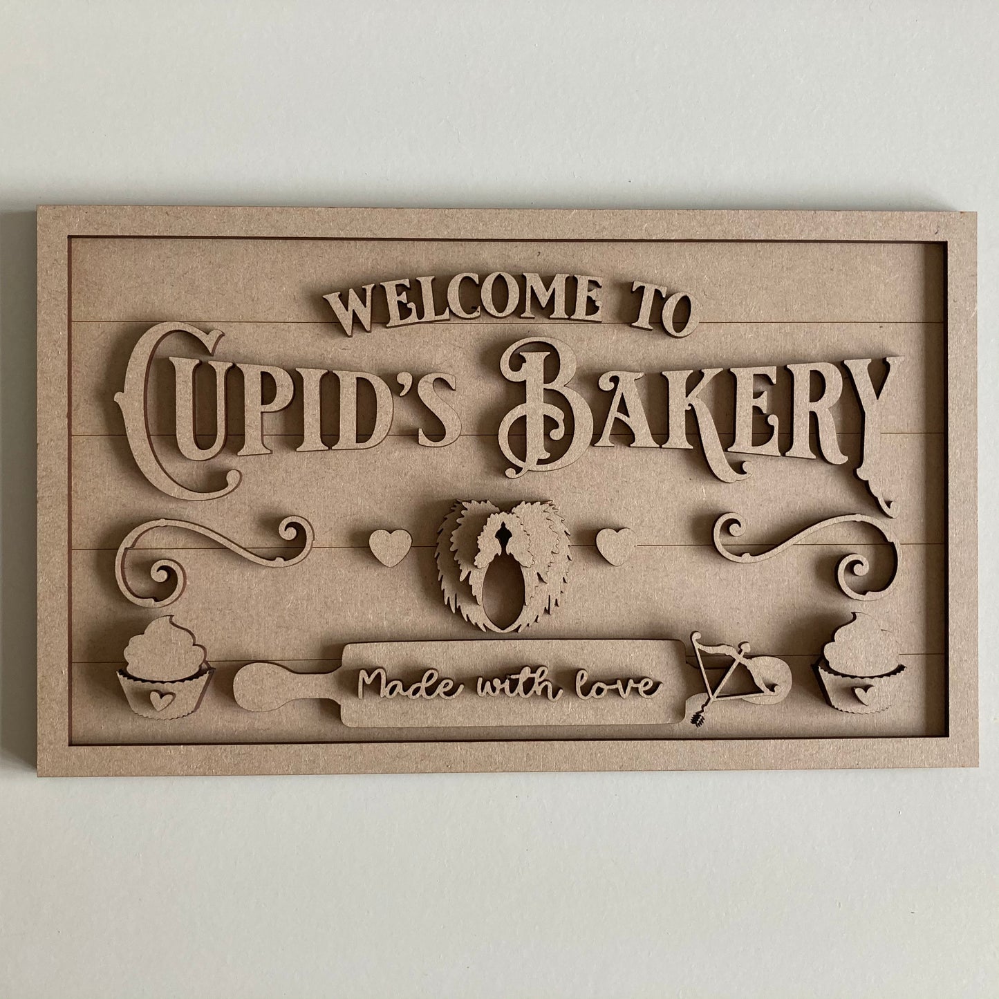 30cm Cupid's Bakery Sign
