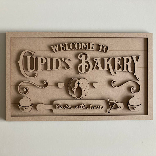 30cm Cupid's Bakery Sign