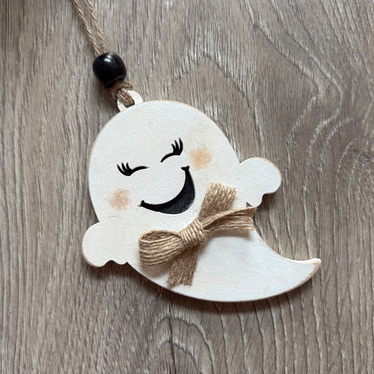 9.5cm Hand Painted Cute Ghost Decoration