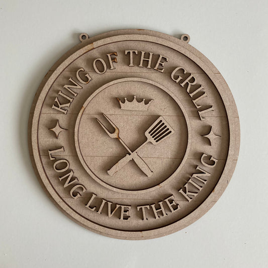 20cm Dad King Of The Grill Sign