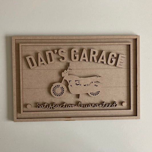 30cm Dad's Garage Sign