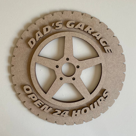 25cm Dad's Garage Sign