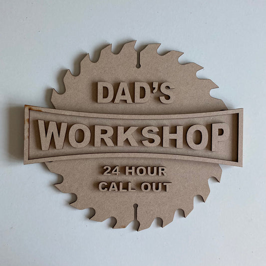 25cm Dad's Workshop Sign