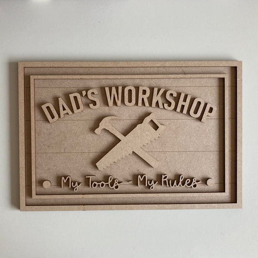 30cm Dad's Workshop Sign