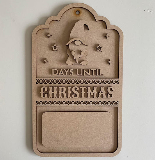 30cm Gonk Days Until Christmas Tag