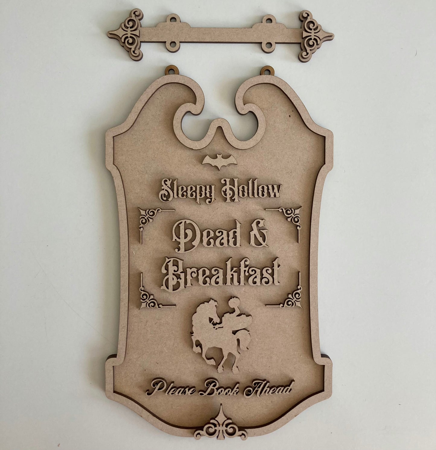 25cm Sleepy Hollow Dead & Breakfast Hanging Sign