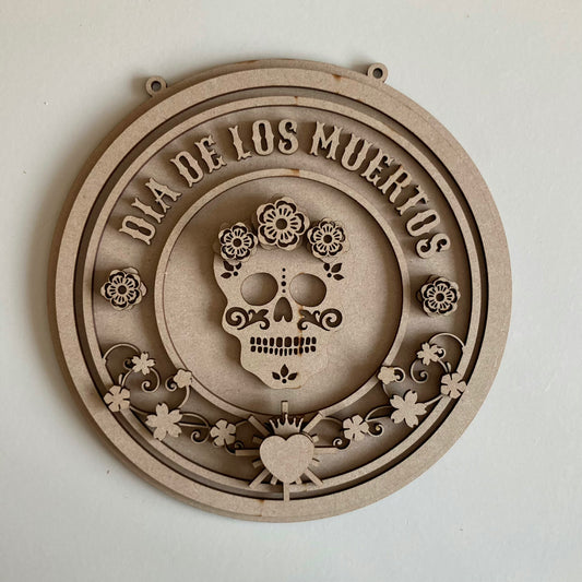 20cm Dia De Los Muertos Sign