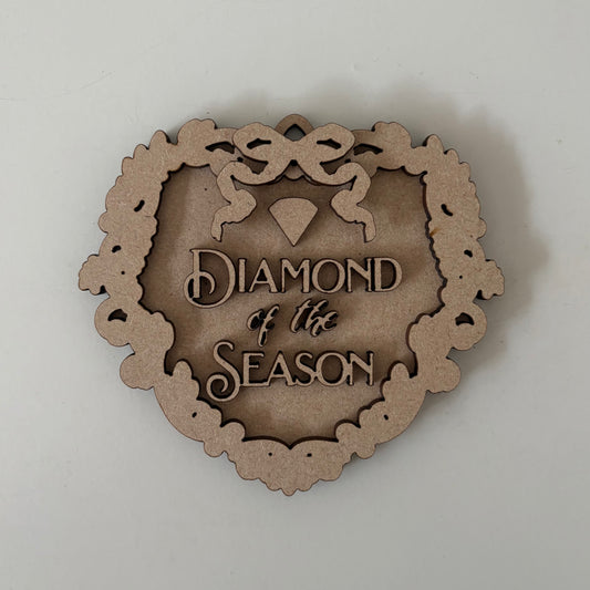 11cm Diamond Of The Season Heart Decoration
