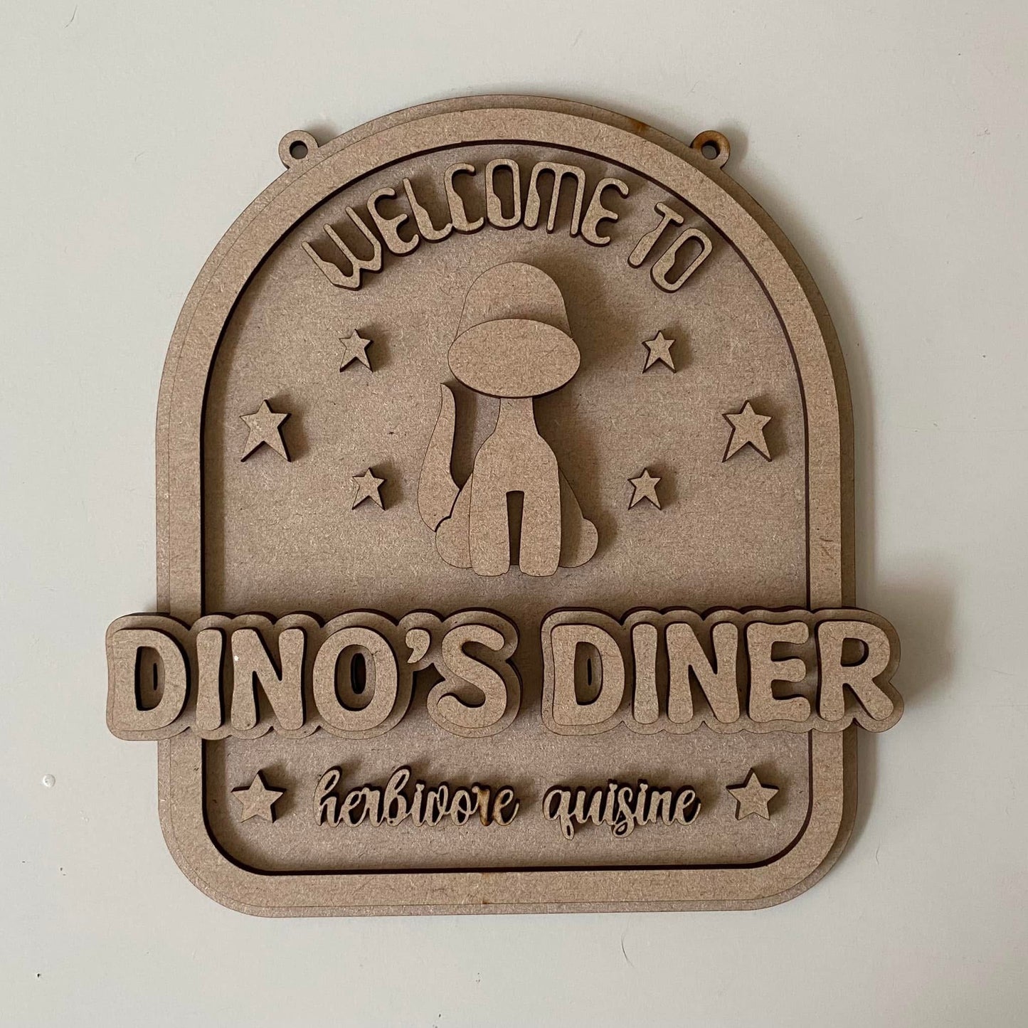 20cm Dino's Diner Arch Sign