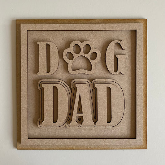 19cm Dog Dad Sign