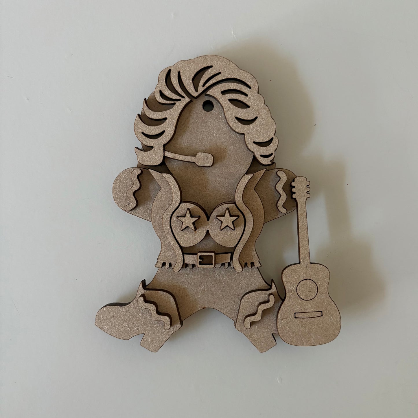 10cm Country Singer Gingerbread Character