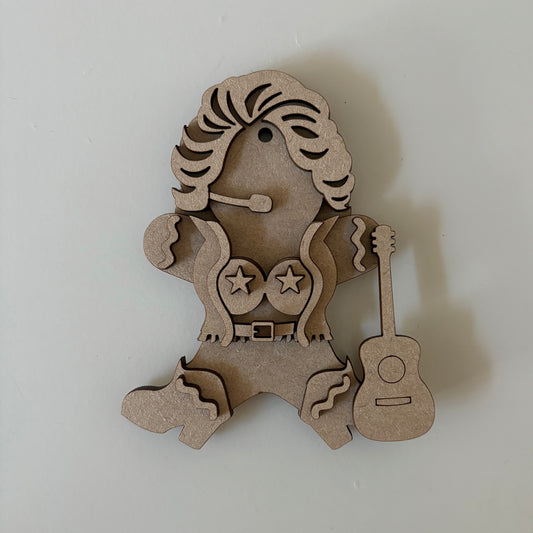 10cm Country Singer Gingerbread Character