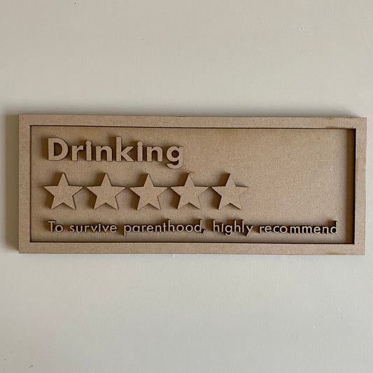 30cm Drinking Rating Sign