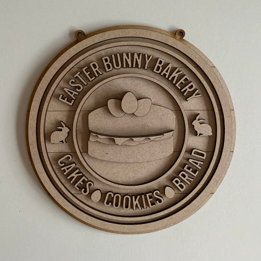 20cm Easter Bunny Bakery Sign