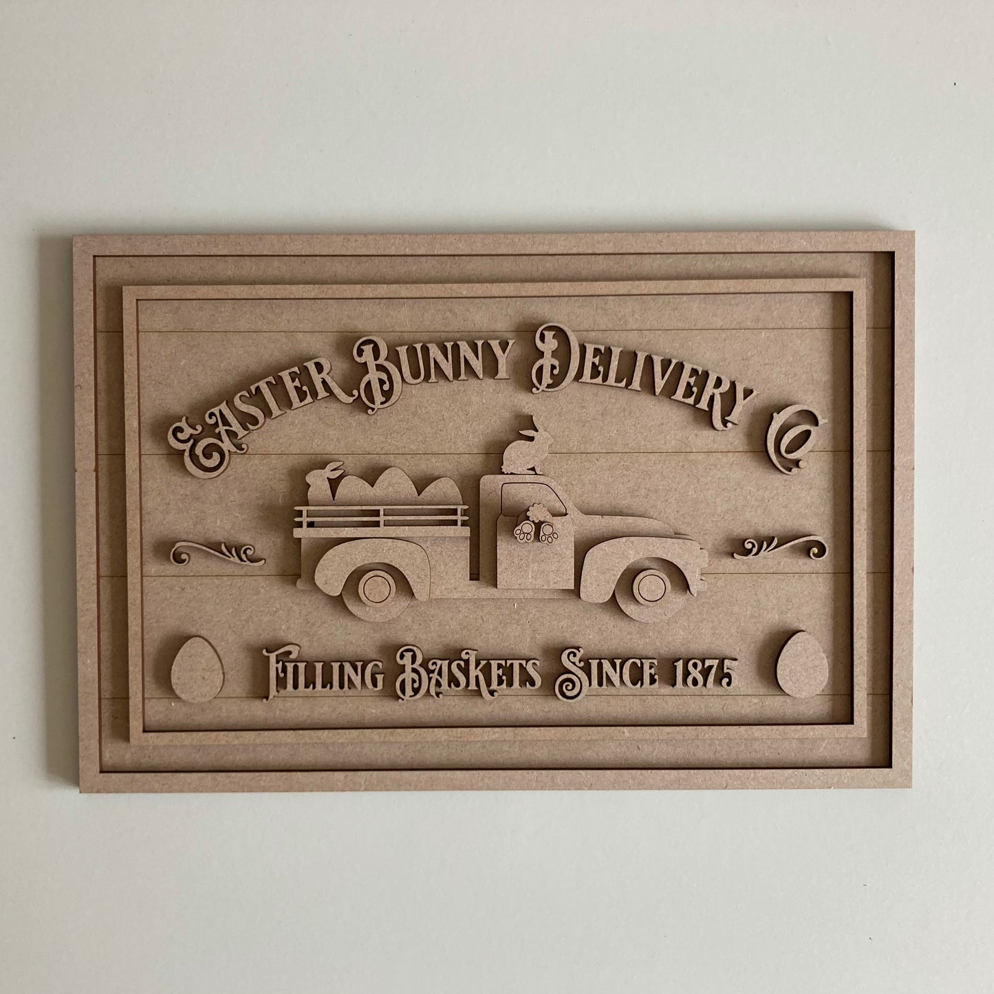 30cm Bunny Delivery Co Sign