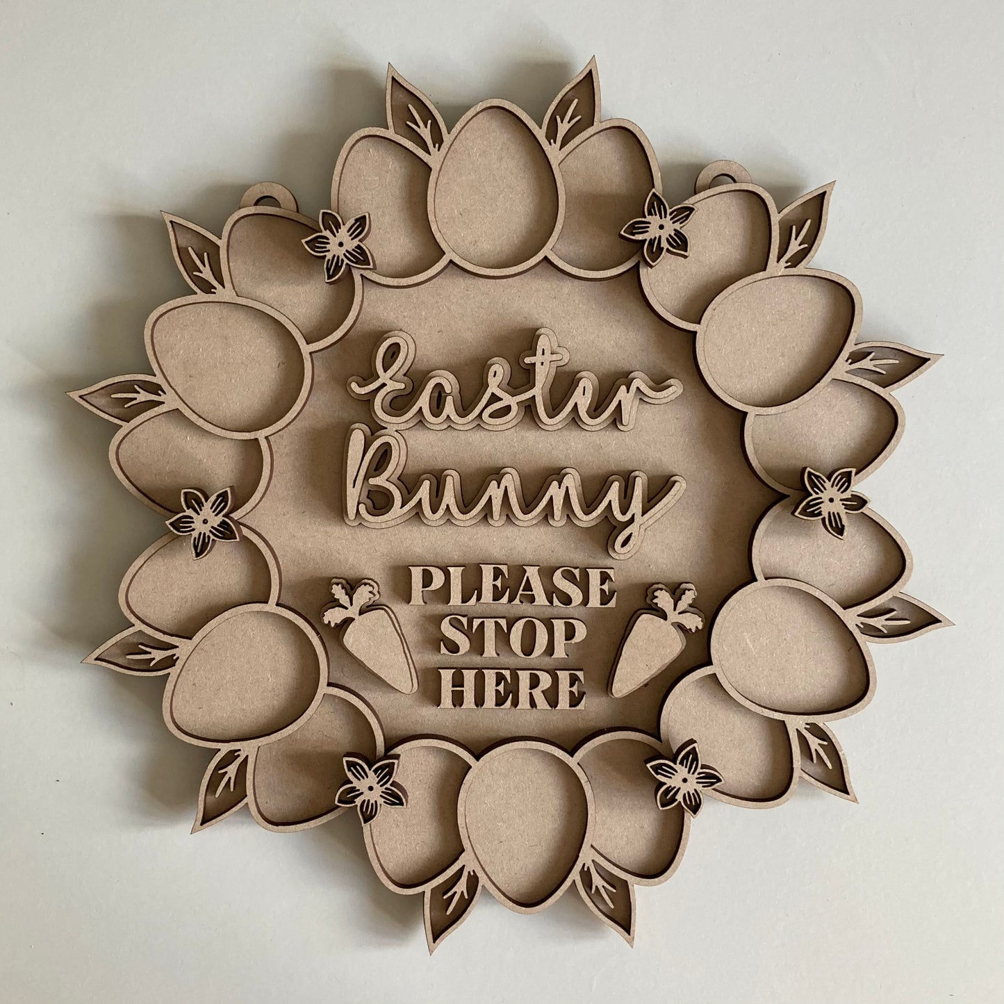 30cm Easter Bunny Please Stop Here Egg Wreath