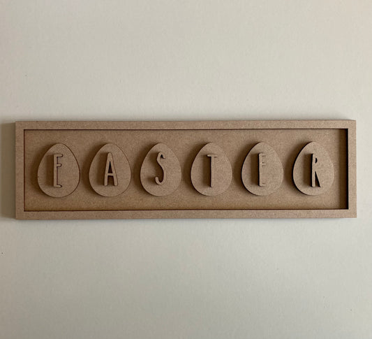 30cm Easter Egg Rectangle Sign