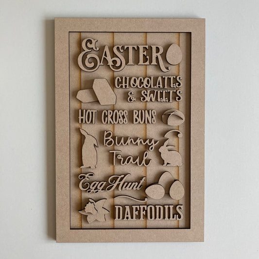 30cm Easter Words Sign