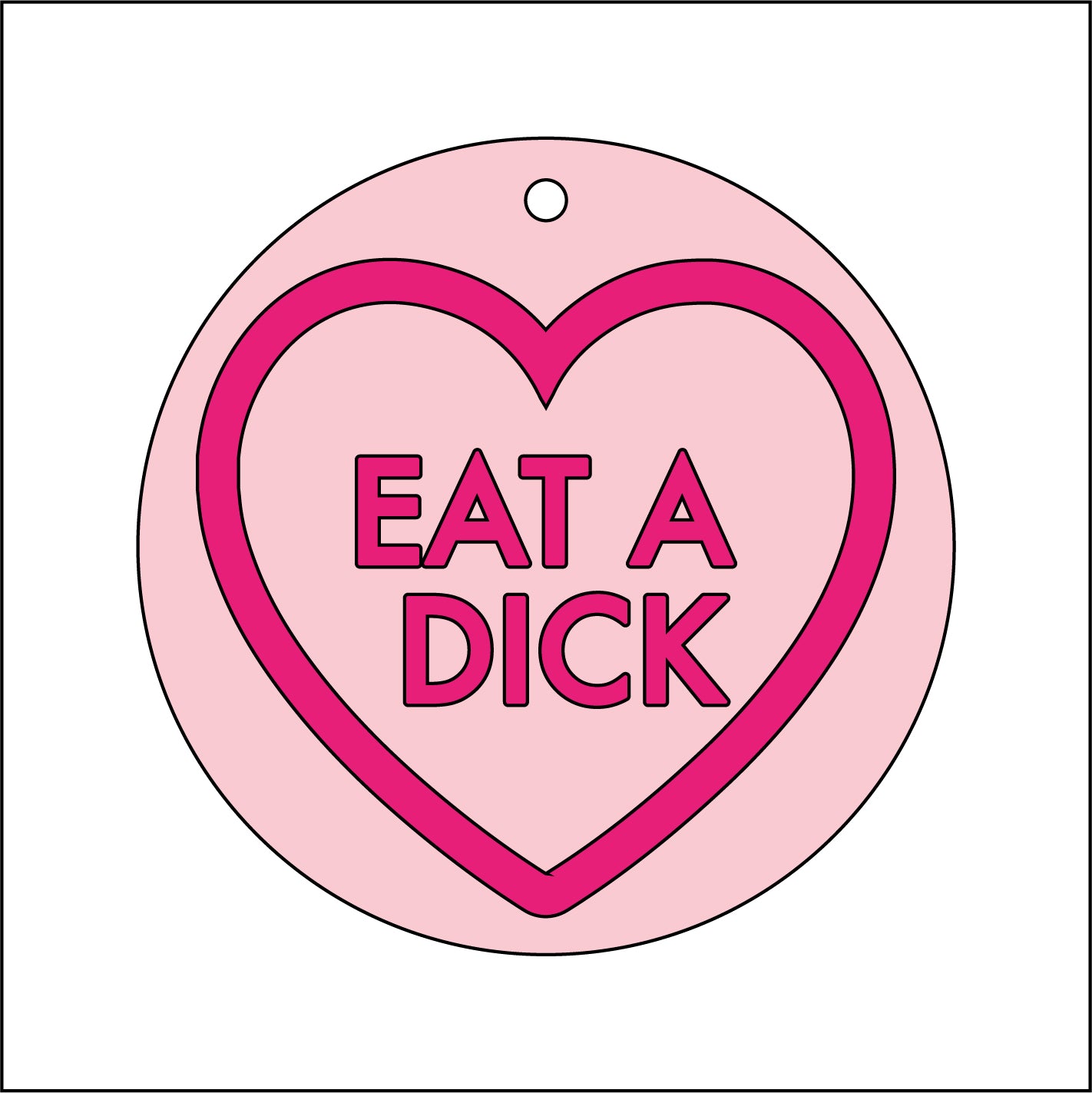 9cm Offensive Love Heart Decoration