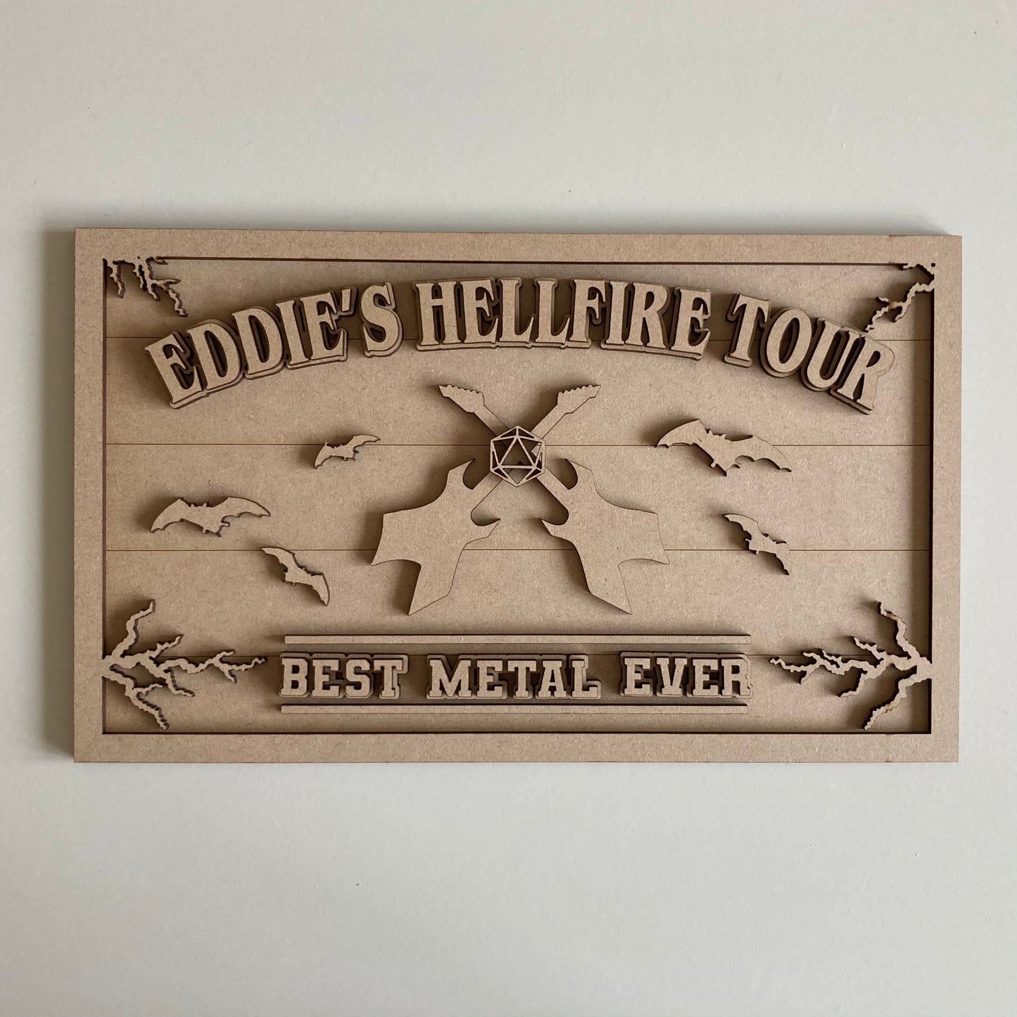 30cm Eddie's Hellfire Tour Sign